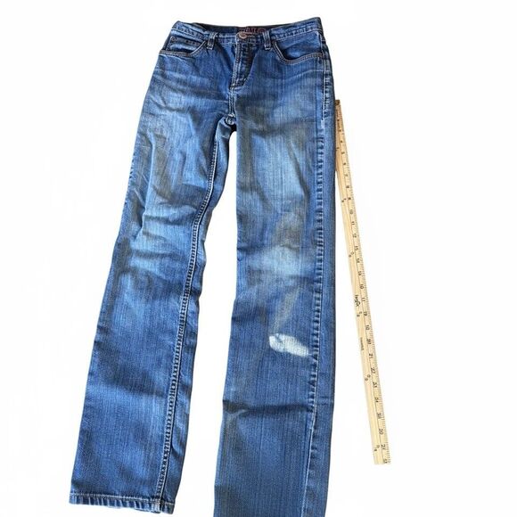 Ariat Denim Jeans trouser Size 32 Blue Slim Fit Button Closure Denim Pockets - Picture 1 of 12